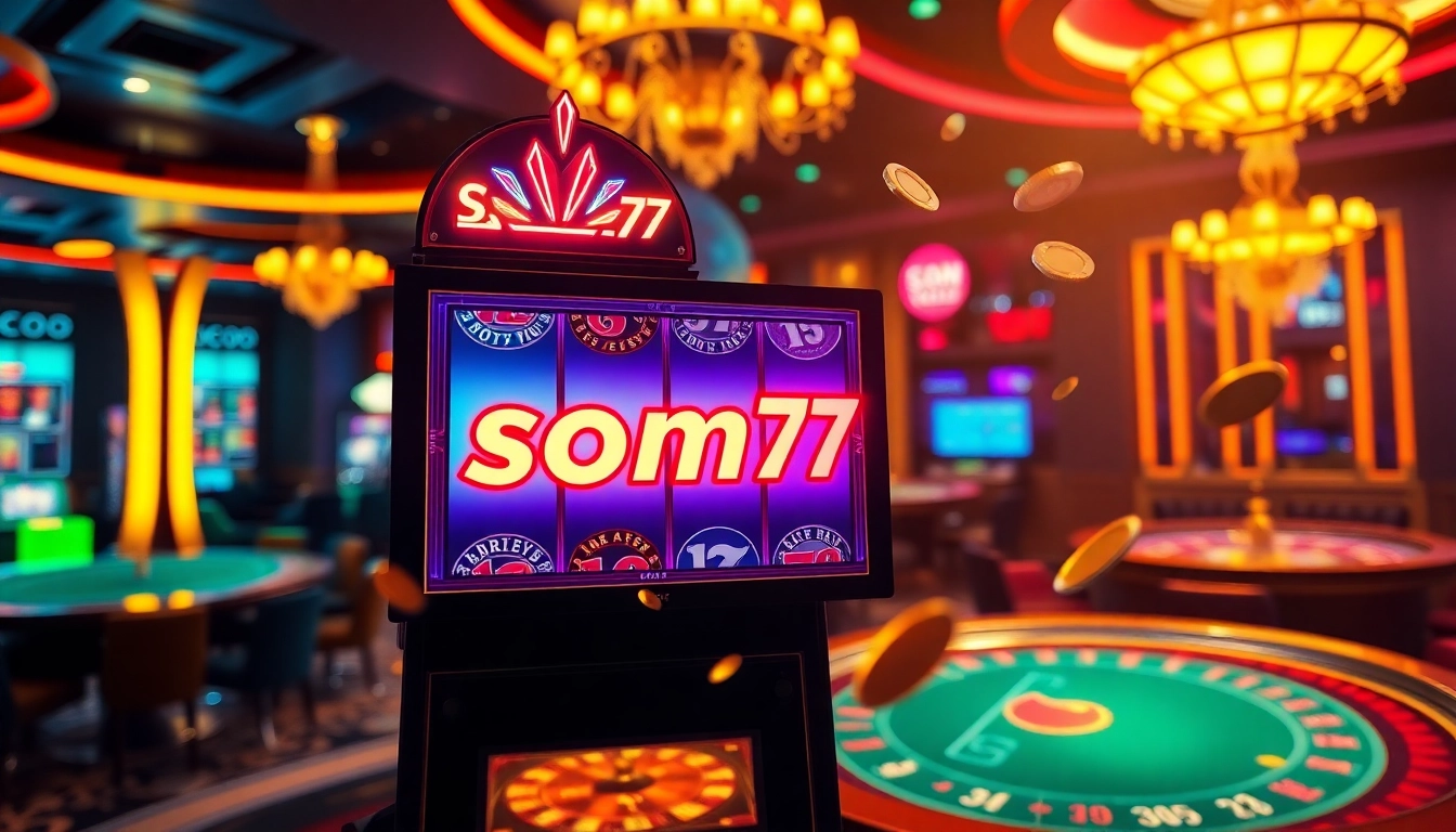 Experience the thrill of som777 with vibrant casino visuals featuring exciting digital slot machines.