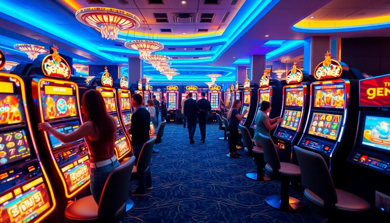 Experience the thrill of genie168 with exciting slot games in a modern casino setting.