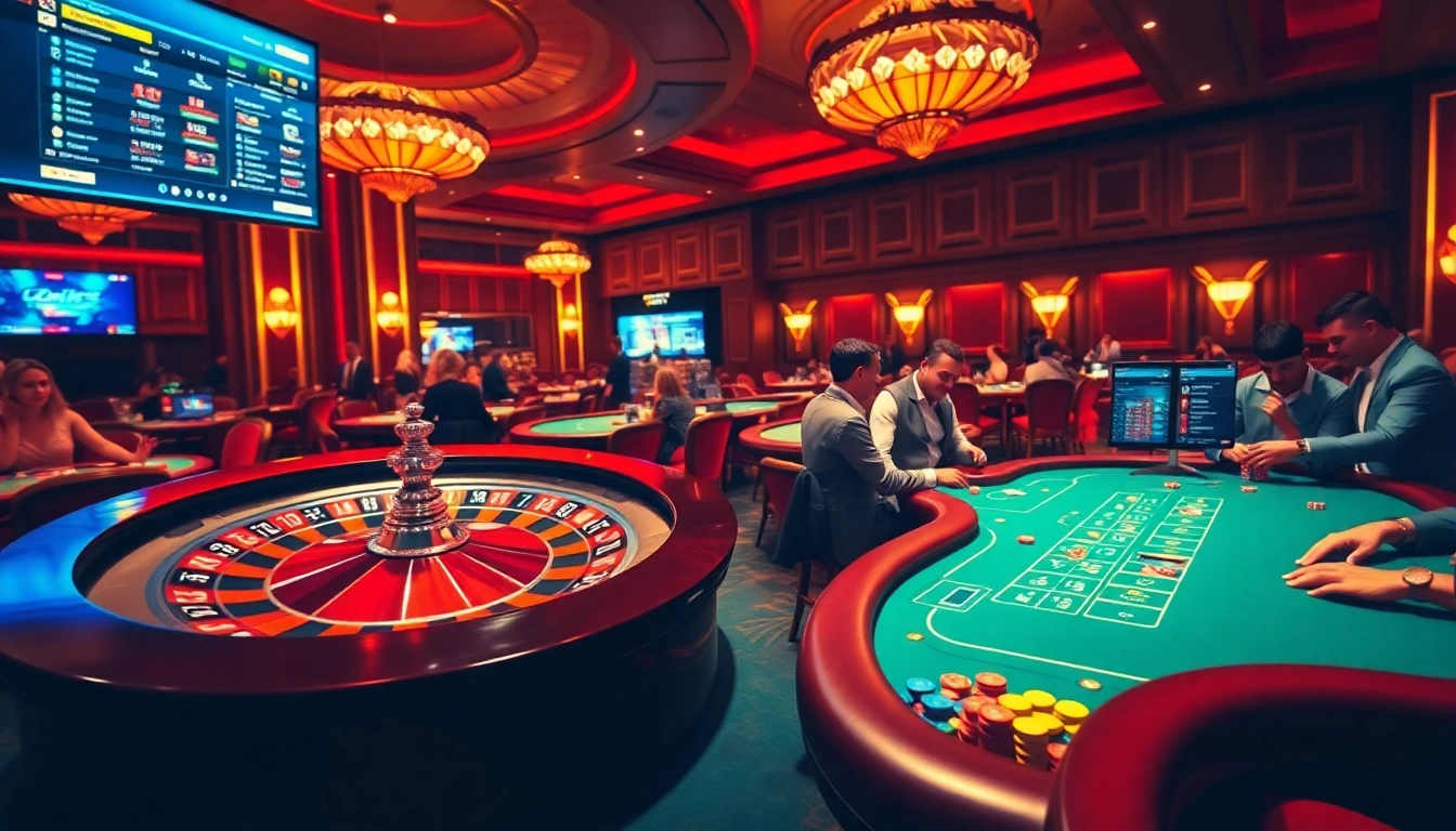 Discover the thrill of winning big at tylekeouytin.com with poker players focused on their cards amidst the casino excitement.